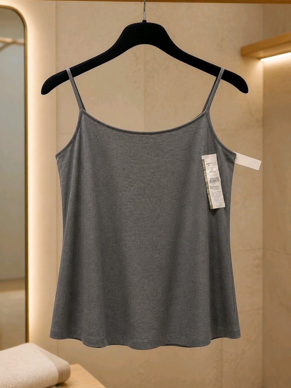 Time and Tru Gray Spaghetti Strap Camisole